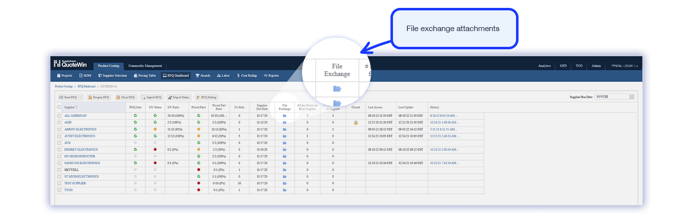 How to Manage the Status for RFQ Projects